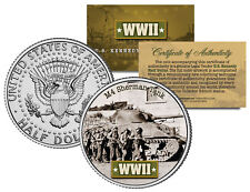 World War II M4 SHERMAN TANK JFK  Kennedy Half Dollar US Coin picture