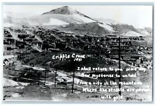 1941 Birds Eye View Of Cripple Creek Colorado CO RPPC Photo Vintage Postcard picture
