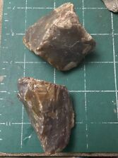 155g Texas Mottled Flint Chert Rock Quality Stone Knapping Fire  Reinactment 2pc picture