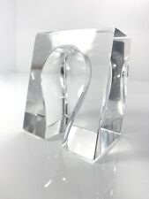 Cool Cube Light Bulb Optical Illusion Distorted Crystal Paper Weight MCM Office picture