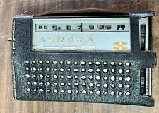 Vintage Aurora 8 Deluxe Transistor Radio W/ Case, Parts/Repair-See Photos & Info picture