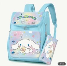 Sanrio Cinnamoroll Blue BackPack Bag White Back To School Kawaii W Pencil Holder picture