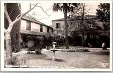 Courtyard Scene Oldest House St. Augustine Florida FL Real Photo RPPC Postcard picture