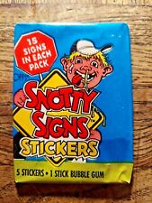 1986 SNOTTY SIGNS STICKERS 