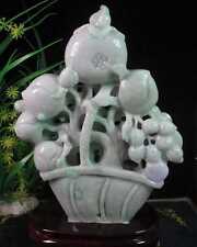 Certified Green Burma Natural A Jade jadeite The fruits Statue statue picture