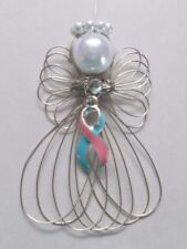 Infant Loss SIDS & Premature Birth Awareness Pink & Blue Ribbon Angel Ornament picture