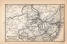 1892 Philadelphia and Reading Vintage Railroad Map   1363 picture