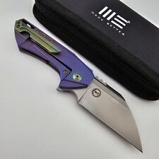 WE Knife Roxie Folding Knife Anodized Titanium Handles M390 Wharncliffe Blade picture