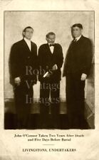 1906 Death Post Mortem Photo Cabinet Card Ad Livingstons Undertakers w/ Dead Man picture