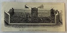 1877 magazine engraving ~ FISH POND FOR ARTIFICIAL BREEDING picture