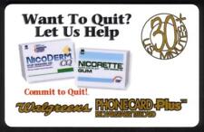 30m Nicorette / NicoDerm 'Commit To Quit' (Smoking) Walgreens Promo Phone Card picture