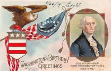 George Washington's Birthday, 1908 Patriotic Postcard, published by W. Taggart picture