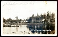 PRUDENVILLE Michigan 1930s Hunting Lodge. Real Photo Postcard picture