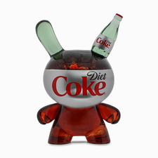 Coca-Cola Kidrobot Dunny 8" Diet Coke Resin Art Figurine Soda Theme Red picture