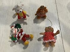 vintage Flocked felt ornaments Lot Of 4: Mickey Mouse And Animals picture