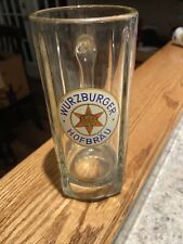 Wurzburger Hofbrau Vintage Germany Pilsner 0.3 L 6 Inch Beer Glass Mug picture