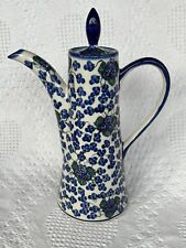 Polish Pottery -Chocolate/Coffee Pot -UNIKAT-NEW-Beautiful Design-NEW Price picture