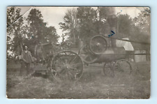 Original Photo Postcard RPPC Steam Traction Engine Tractor Agriculture gasoline picture