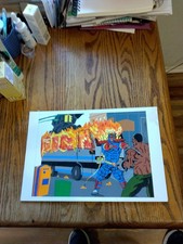 Original Artwork Painted Comic Cover Compu-M.E.C.H. Issue #23 By Theodore Riddle picture
