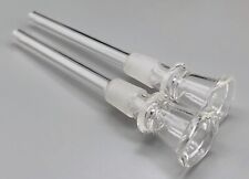 2 Pack Clear Glass Downstem 5