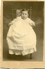 Original Antique Photo-Cute Baby Sitting-Wooden Chair-TAYLOR Family Donald 6mo picture