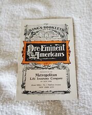 KING'S BOOKLETS: PRE EMINENT AMERICANS: METROPOLITAN LIFE INSURANCE CO. G picture