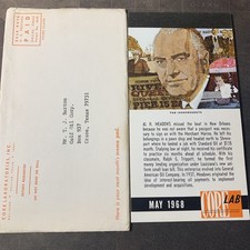 Memo Pad Envelope May 1968 Gas Oil Core Lab Ephemera Birthday Month picture
