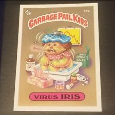 ~1sT SERIES (#21a)~ 1985 TOPPS GARBAGE PAIL KIDS~ VIRUS IRIS~RARE GLOSSY (NM/MT) picture