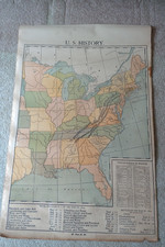 Original School Teaching Chart Reading, Writing, Geography , History, Physiology picture