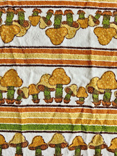 Vintage B&D Mushroom Dish Towel 70s Kitchen Kitsch Yellow Orange Brown Merry picture