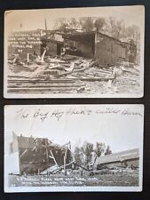 RPPC Westside Iowa Two Tornado Disaster   Crawford County Identified Postcards picture