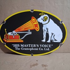 His Master Voice HMV Porcelain Enamel Sign  24x16 Inches1  Sided picture