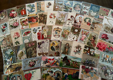 Nice Lot of 60~Mixed Vintage Antique Holidays Greeting Postcards~in sleeves-k-63 picture