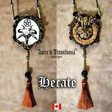 wicca talisman amulet necklace pendant moon hecate statue gothic jewelry witch 1 picture