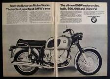 1970 BMW R75/5 *Hottest, Sportiest* 750cc Motorcycle original two page Ad picture