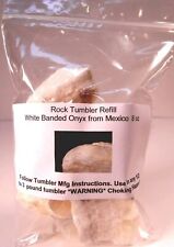 Rockhound's 1st Choice Rock Tumbler Mexico White Banded Onyx Rough 8oz picture