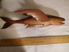 Pitcairn Island Fine Woodworking Flying Fish Vintage Inlaid Eyes & Sharp Teeth picture