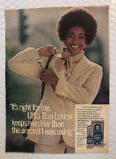 Vintage 1976 Bristol-Myers Original Print Ad - Ultra Ban Lotion - Right For Me picture