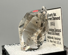 12.00 g Enhydro Herkimer Diamond Smoky Gem w/ Rainbows, Moving Hydrocarbon picture