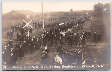 Postcard RPPC, Scene At O'Neill Nebraska, During Registration, O'Neill Unposted picture