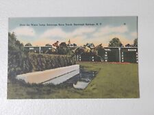 Over The Water Jump Saratoga Race Track New York Horse Racing Vintage Postcard picture