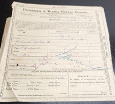 Philadelphia & Reading Railway Company Bill of Lading - Sept 1906 - Milwaukee WI picture