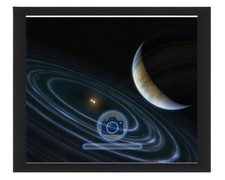 JUPITER-LIKE EXOPLANET HD 106906 B ILLUSTRATION 8X10 FRAMED PHOTO picture