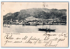 1903 Ship Scene at Puerto De Guaymas Mexico Posted Antique Postcard picture