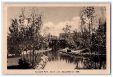 Moose Jaw Saskatchewan Canada Postcard Crescent Park Small River 1936 picture