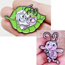 A Bug's Life Flik & Atta & Dot Cast Cartoon Disney Enamel Metal Pin Lot of 2 picture