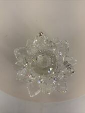 Swarovski Crystal Water Lily Lotus Flower Candle Holder picture