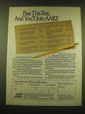 1990 AARP American Association of Retired Persons Ad - Pass this test picture