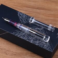 MAJOHN C1 Transparent Fountain Pen Eyedropper Converter Ink Pen w/ Original Bo2R picture