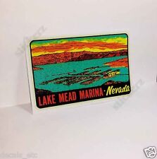 Nevada LAKE MEAD MARINA Vintage Style Travel Decal Vinyl STICKER, Luggage Label. picture